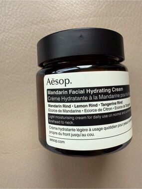 Aesop Mandarin Facial Hydrating Cream — White Jar with Black Lid